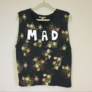 Zara Trafaluc Floral MAD Muscle Tank